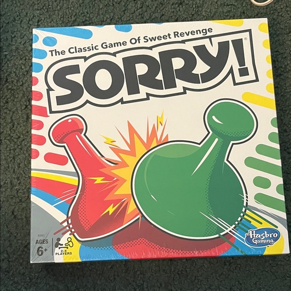 Hasbro Sorry! Board Game - Red, Green, and Blue - Picture 1 of 2